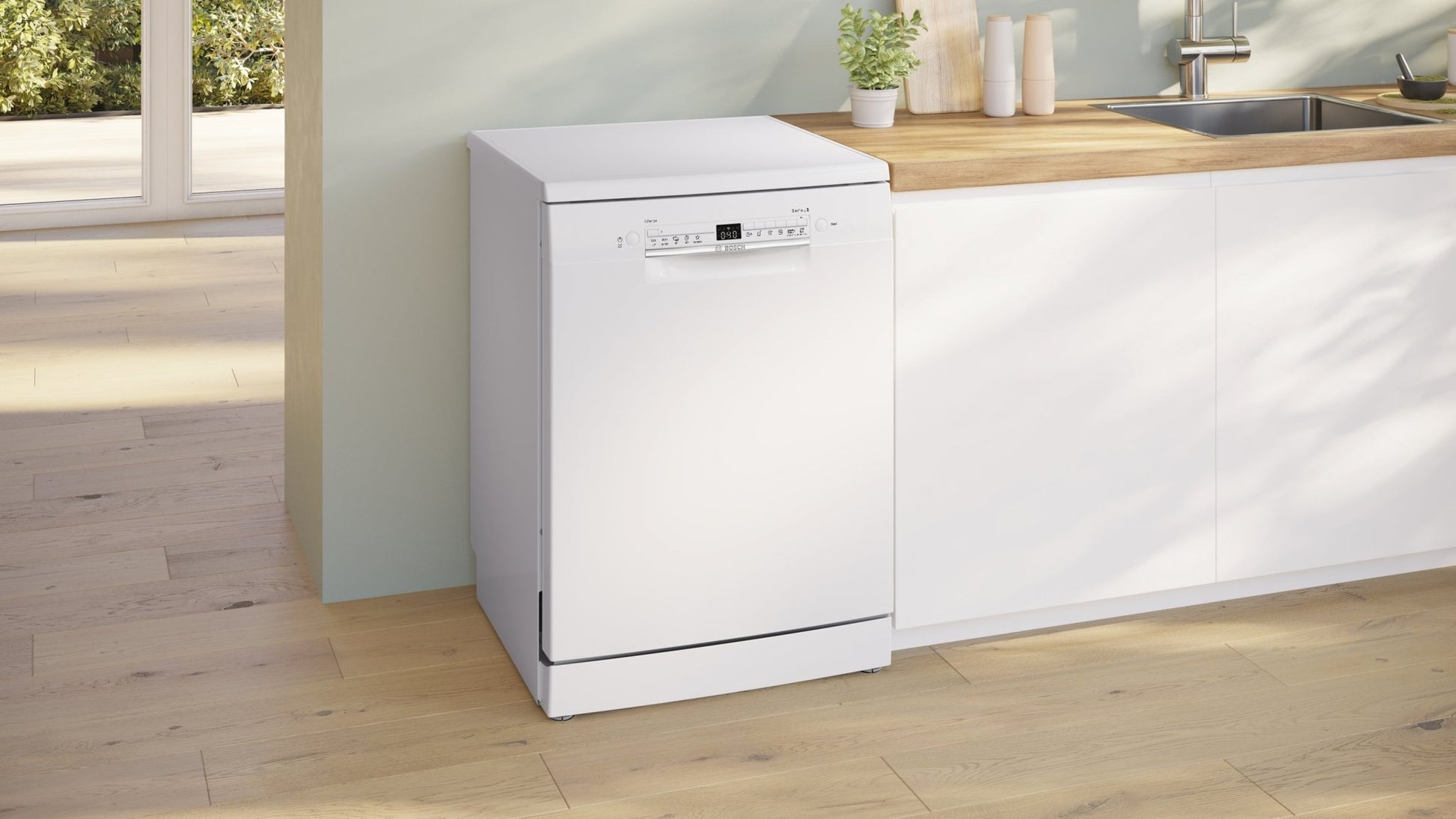 Serie 2, Freistehender Geschirrspüler, 60 cm, weiss, SMS2HTW02E - MEGART