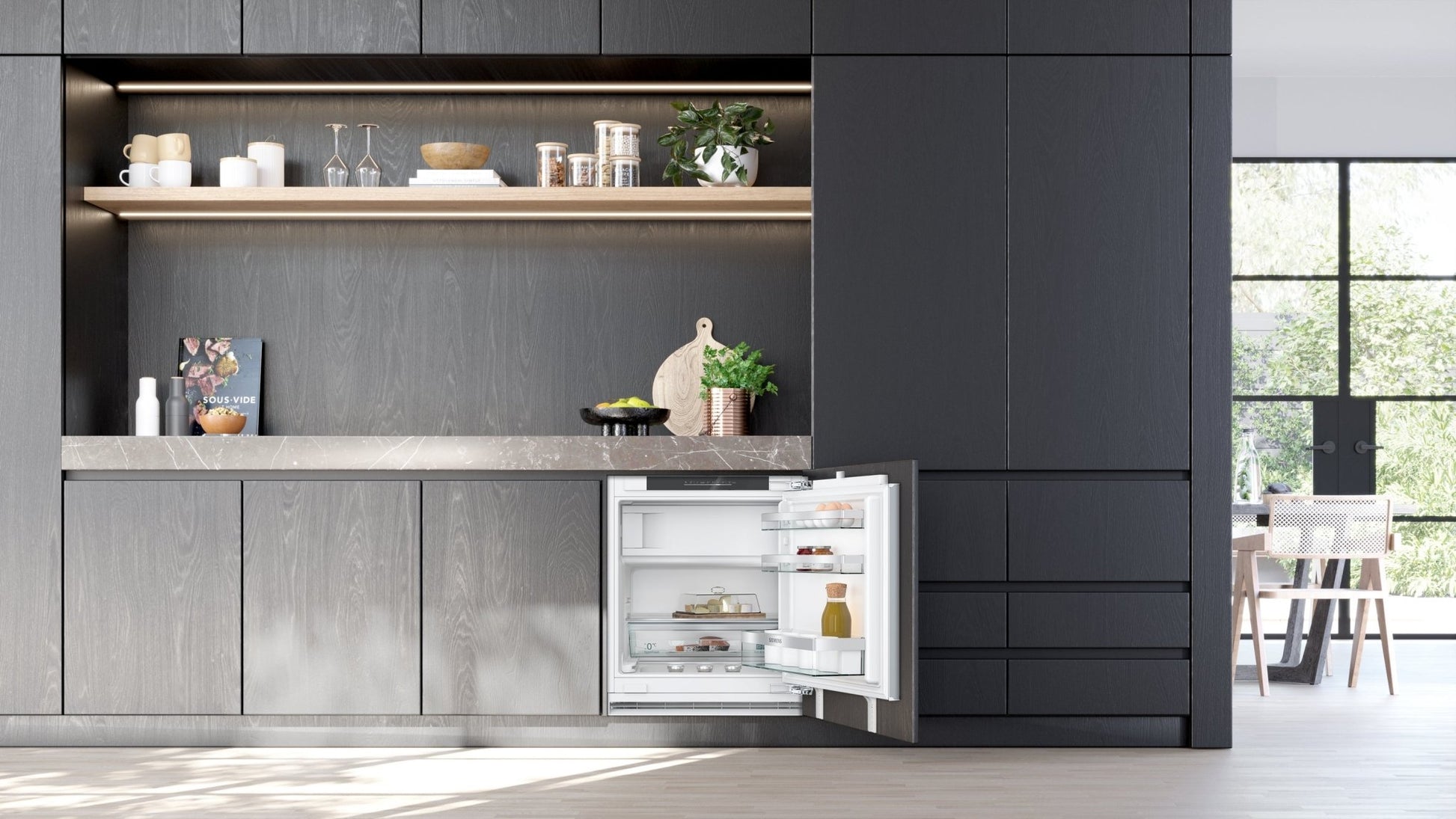 iQ500, Unterbau - Kühlschrank mit Gefrierfach, 82 x 60 cm KU22LADD0H - MEGART