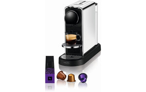 Kaffeemaschine Nespresso CitiZ Platinum Edelstahl/Schwarz - MEGART