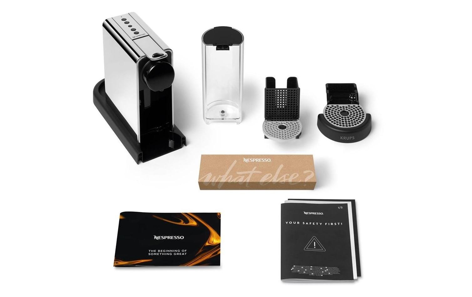 Kaffeemaschine Nespresso CitiZ Platinum Edelstahl/Schwarz - MEGART