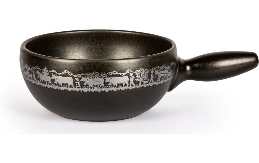 Fondue - Caquelon Tradition Alpaufzug Ø 21 cm, Schwarz - MEGART