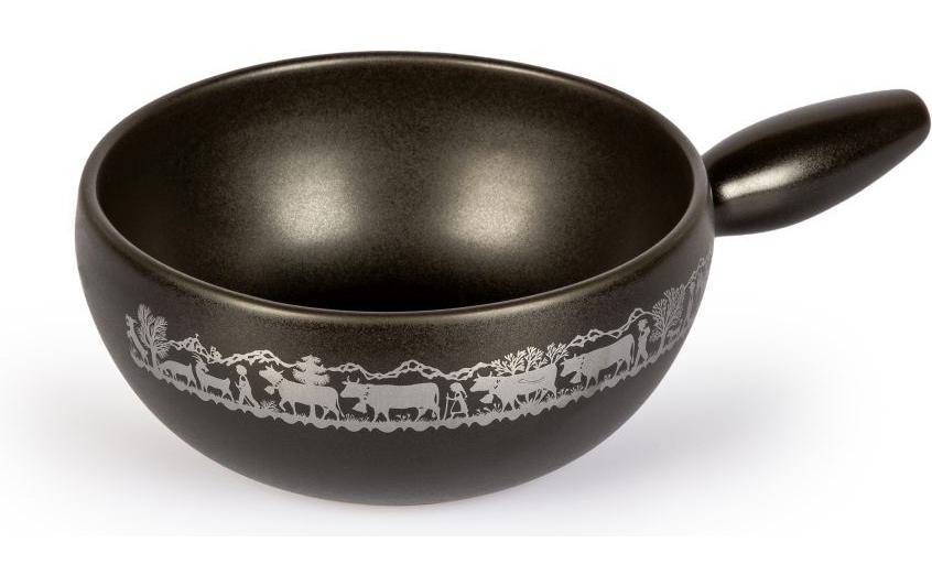 Fondue - Caquelon Tradition Alpaufzug Ø 21 cm, Schwarz - MEGART