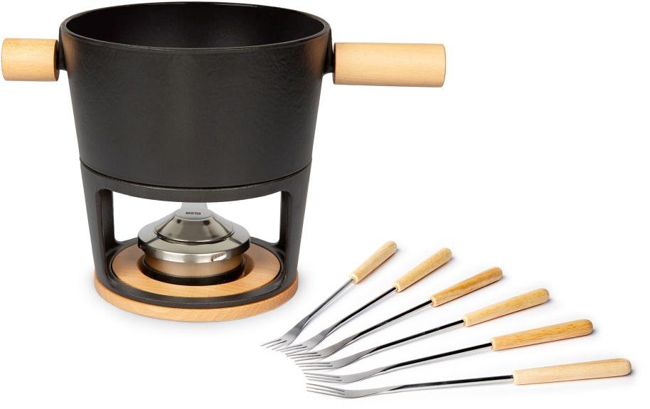 Käsefondue - Set Titlis Big 9 Teile, Schwarz - MEGART