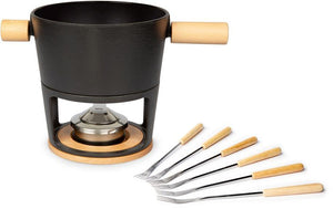 Käsefondue - Set Titlis Big 9 Teile, Schwarz - MEGART