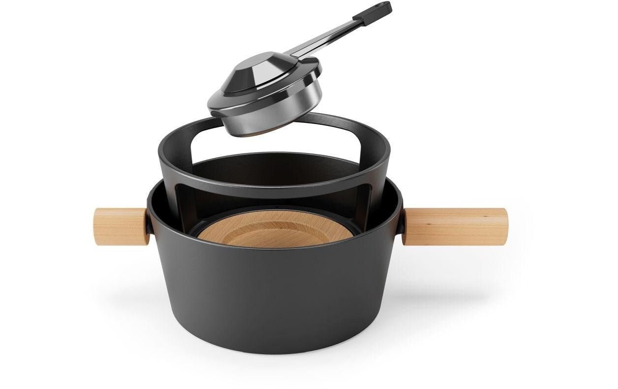 Käsefondue - Set Titlis Big 9 Teile, Schwarz - MEGART