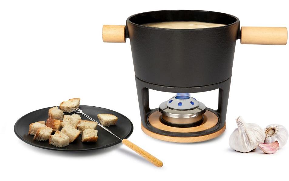 Käsefondue - Set Titlis Big 9 Teile, Schwarz - MEGART