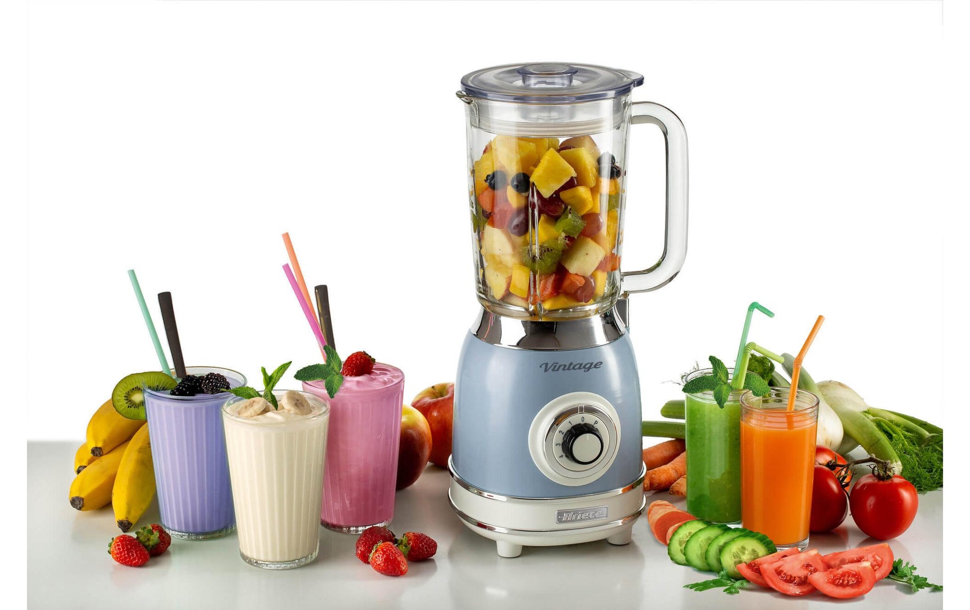 Standmixer Vintage Blau - MEGART