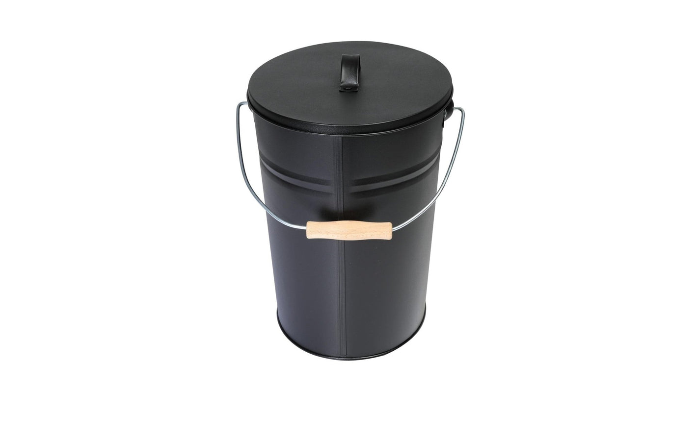Kamino Ascheeimer mit Deckel, 15 l, Schwarz - MEGART