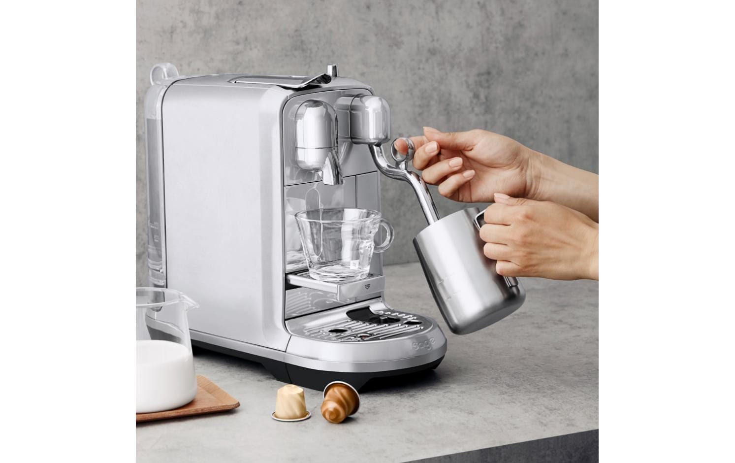 Kaffeemaschine Nespresso Creatista Plus SNE800BSS Silber - MEGART