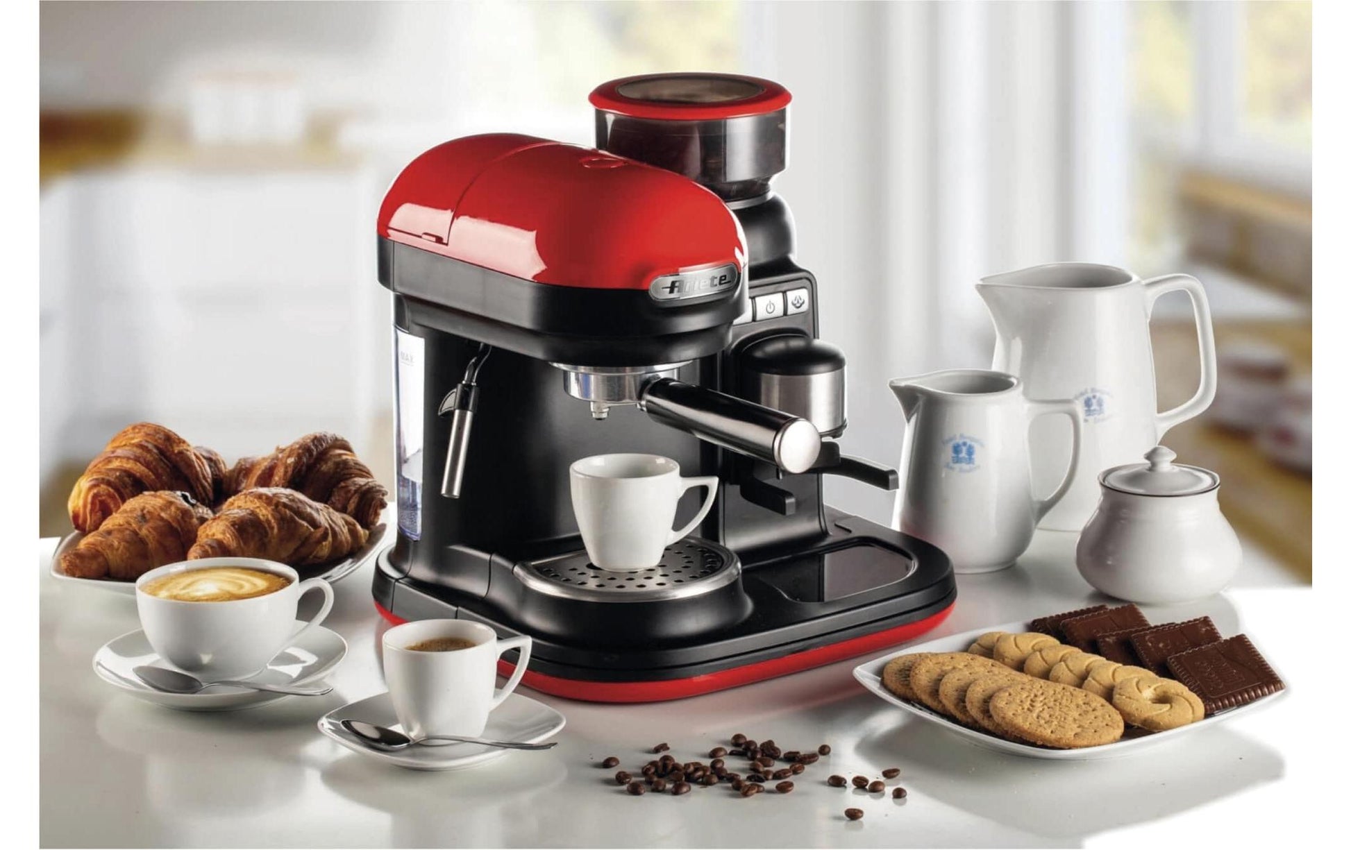 Portionskaffeemaschine MODERNA Rot/Schwarz - MEGART