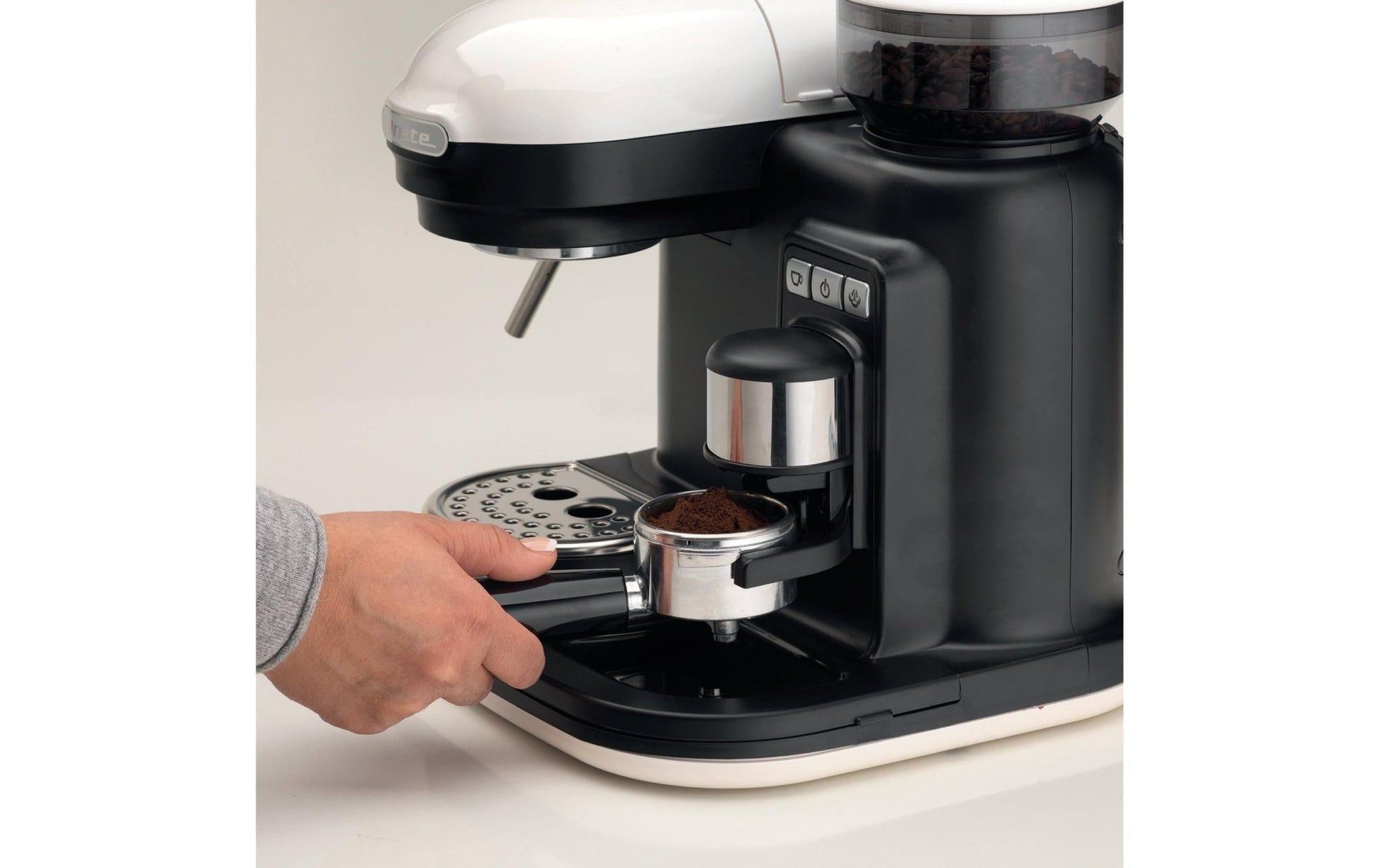 Portionskaffeemaschine MODERNA Schwarz/Weiss - MEGART
