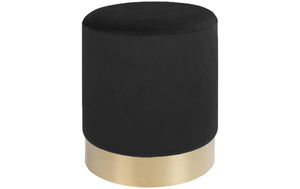 Hocker Gamby Ø 34 cm, Messing/Schwarz - MEGART