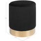 Hocker Gamby Ø 34 cm, Messing/Schwarz - MEGART
