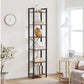 Regal mit 6 Ebenen 40 x 178.6 cm, Braun/Schwarz - MEGART