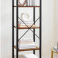 Regal mit 6 Ebenen 40 x 178.6 cm, Braun/Schwarz - MEGART