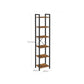 Regal mit 6 Ebenen 40 x 178.6 cm, Braun/Schwarz - MEGART