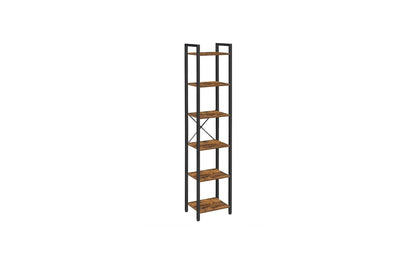 Regal mit 6 Ebenen 40 x 178.6 cm, Braun/Schwarz - MEGART