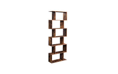 Mensola Zig-Zag 70 x 190,5 cm, marrone/nero