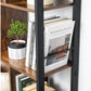 Regal mit 4 Ebenen 74 x 154.5 cm, Braun/Schwarz - MEGART