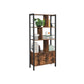 Regal mit 4 Ebenen 74 x 154.5 cm, Braun/Schwarz - MEGART