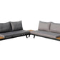 Loungeset Naxos, 3 - teilig, Teakfarbe - MEGART