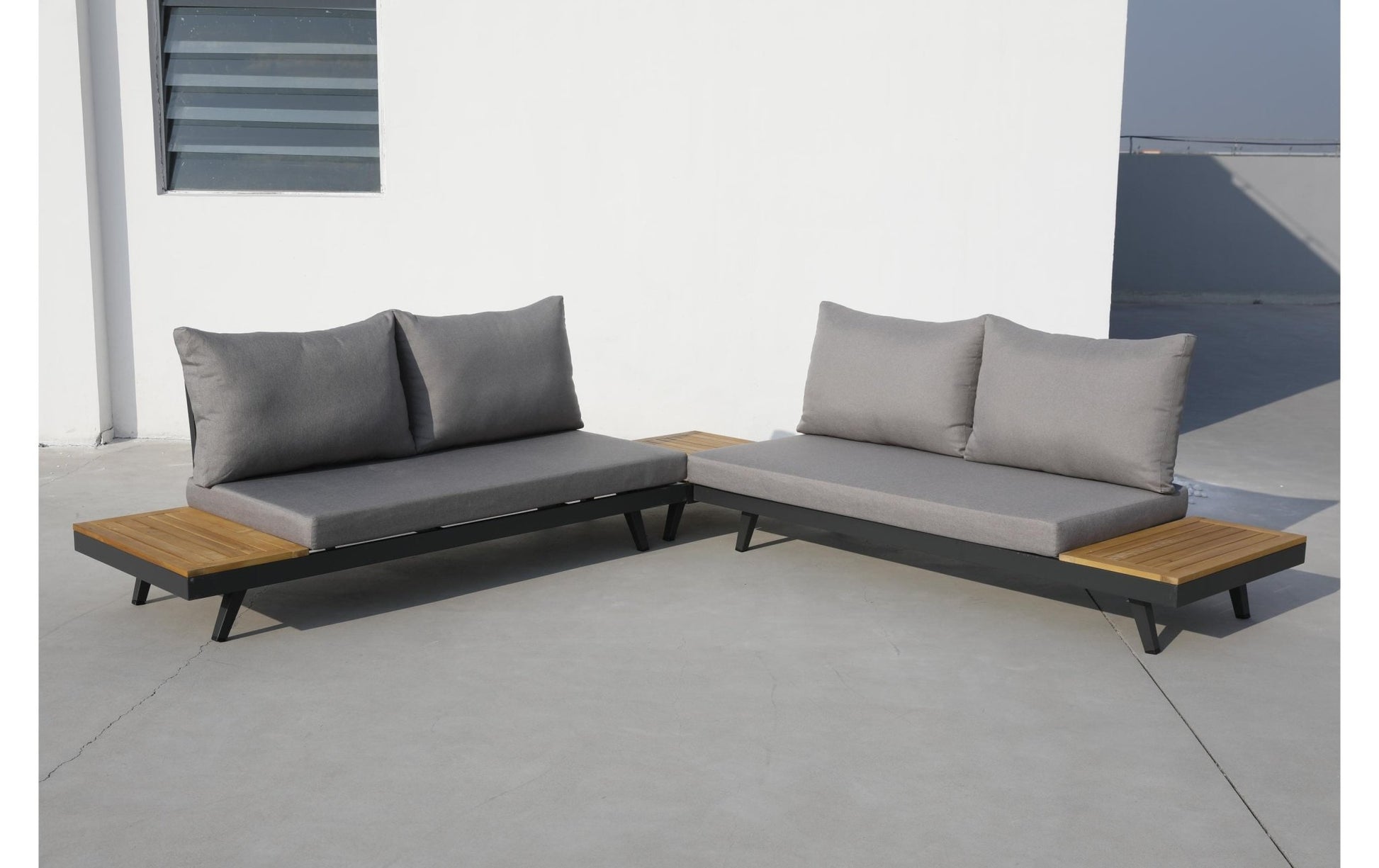 Loungeset Naxos, 3 - teilig, Teakfarbe - MEGART