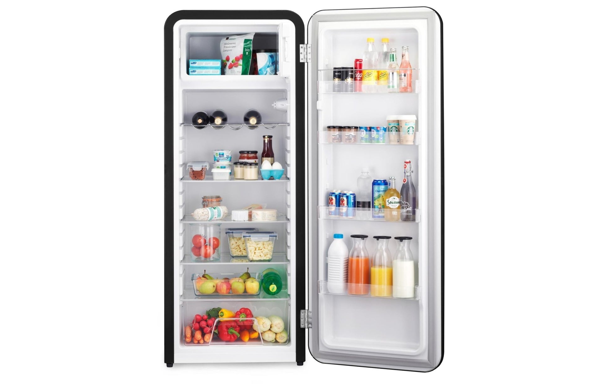 Kühlschrank Frescolino Classic Schwarz, Rechts - MEGART