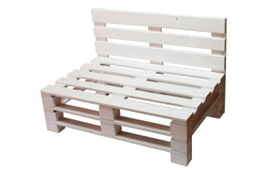 Palettensofa Weiss, 120 x 50/86 x 80 - MEGART