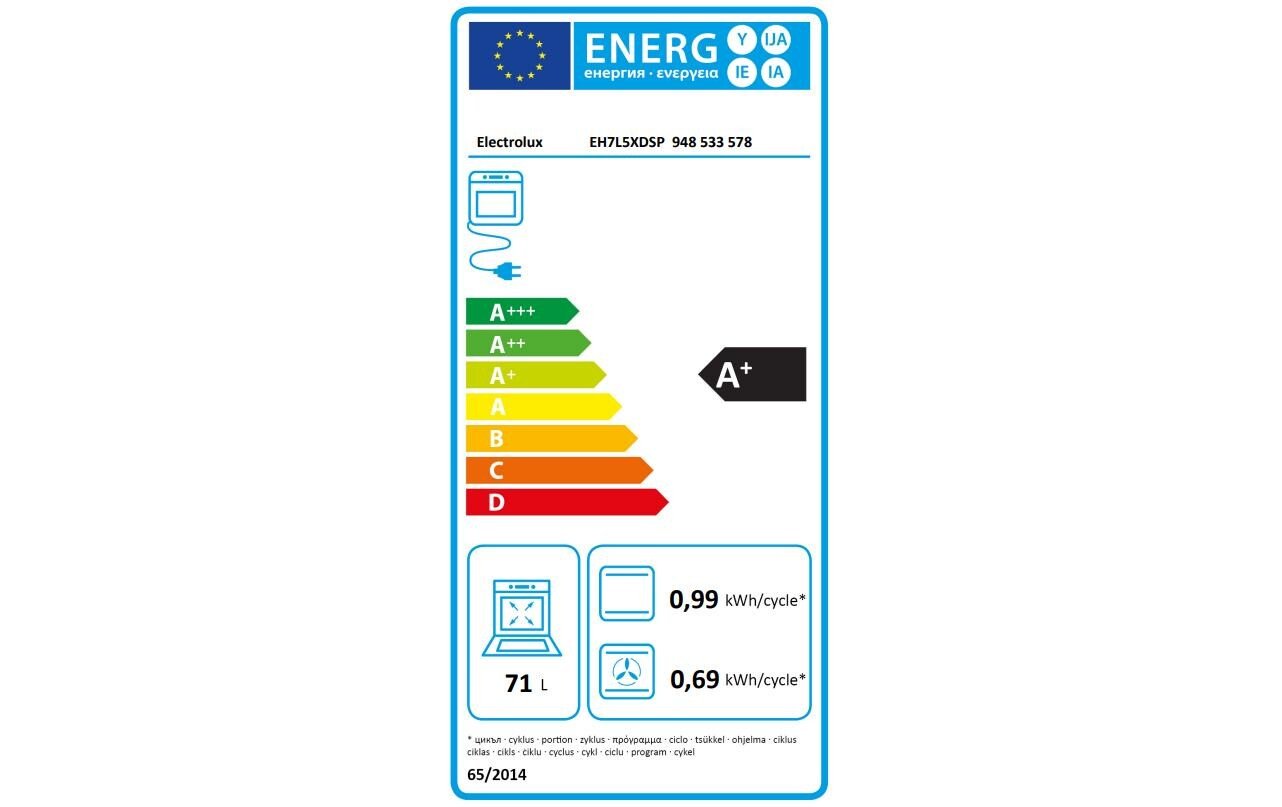 Einbauherd EH7L5XDSP CH 55, Schwarz - MEGART