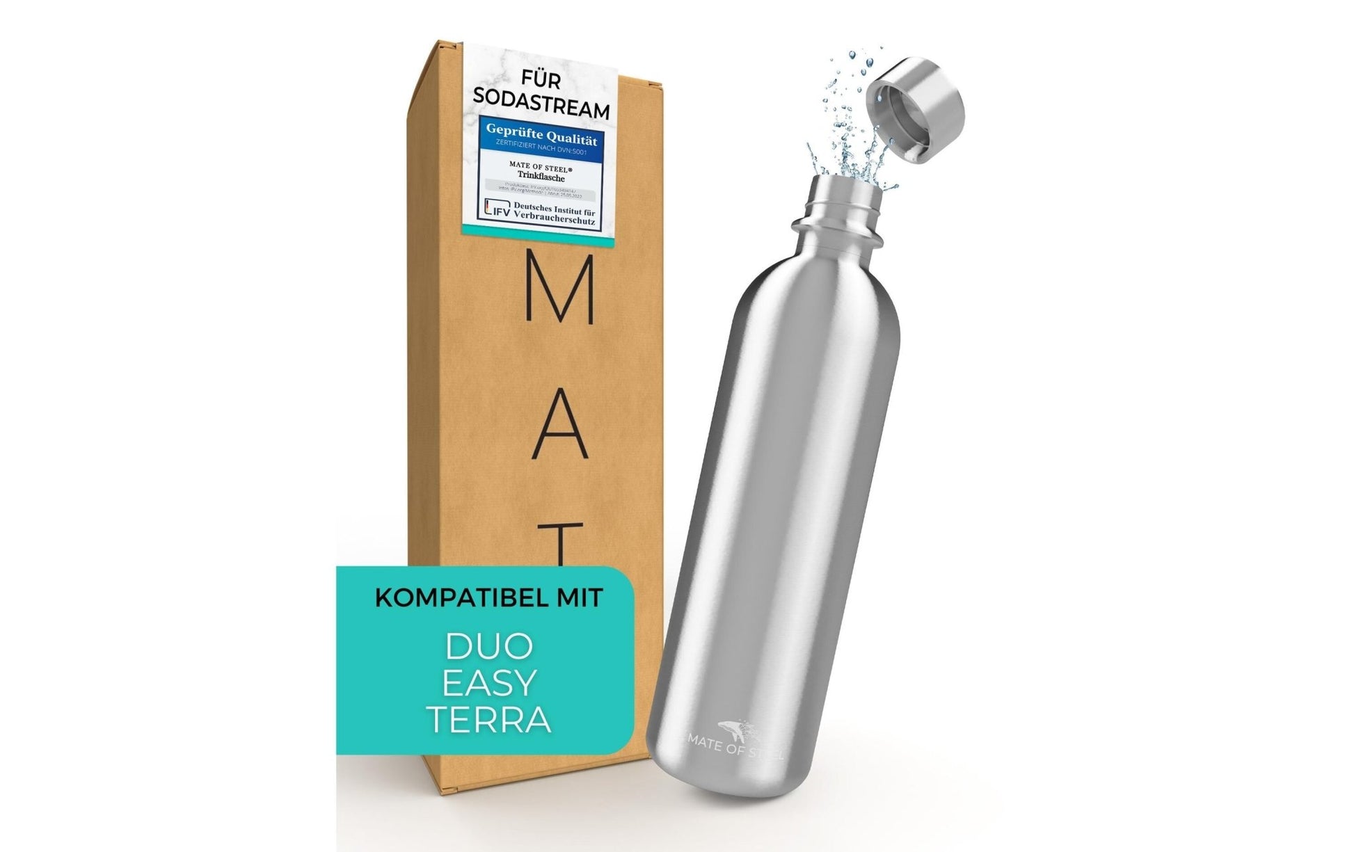 Flasche Mate Of Steel Moby - Dick 1 l - MEGART
