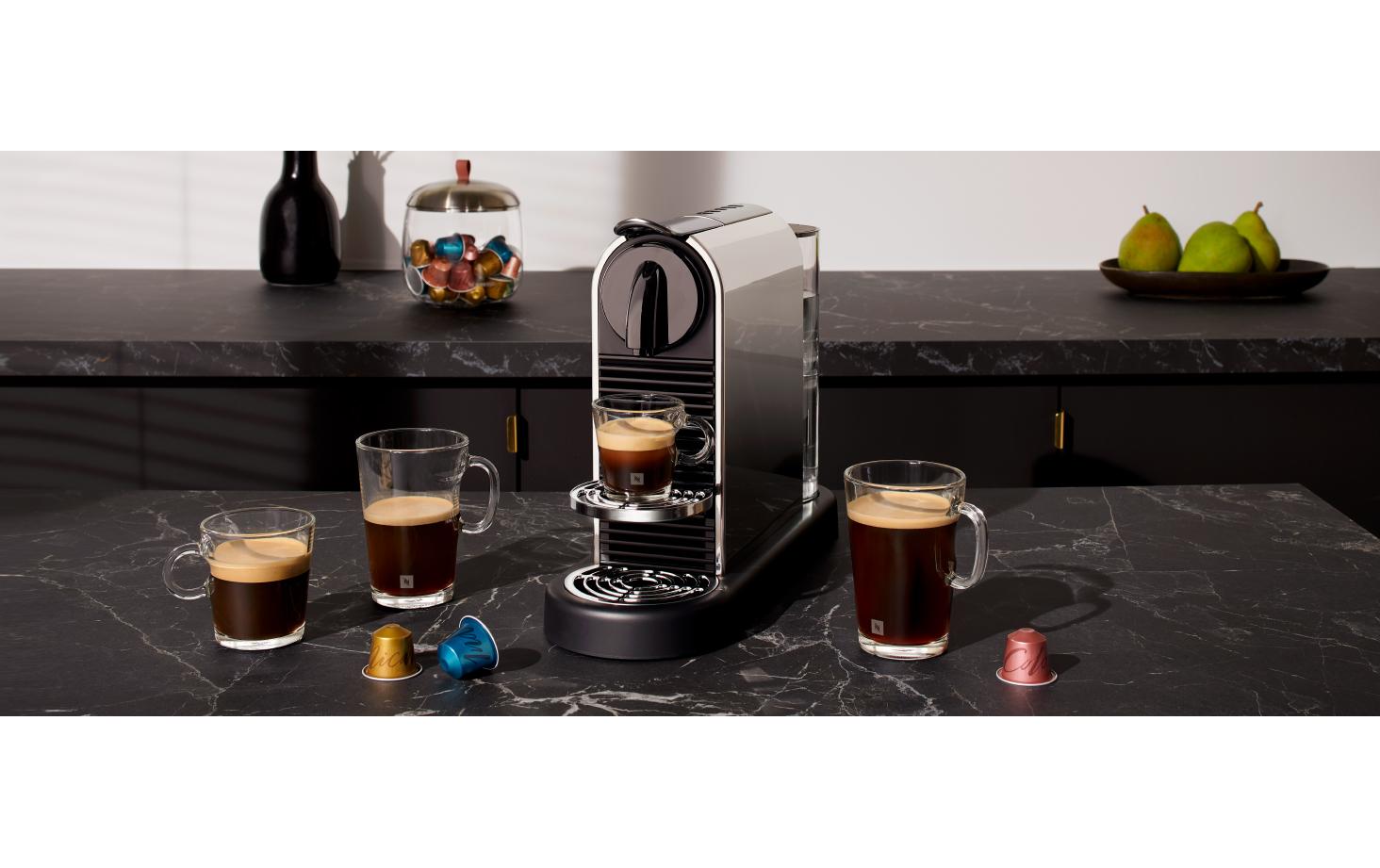 Kaffeemaschine Nespresso CitiZ Platinum EN220.M Silber - MEGART