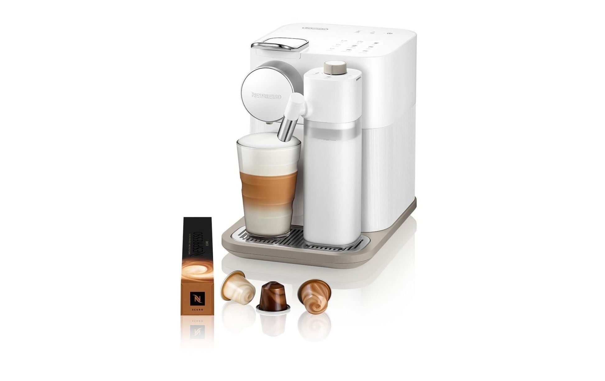 Kaffeemaschine Nespresso Gran Lattissima EN 640.W Weiss - MEGART