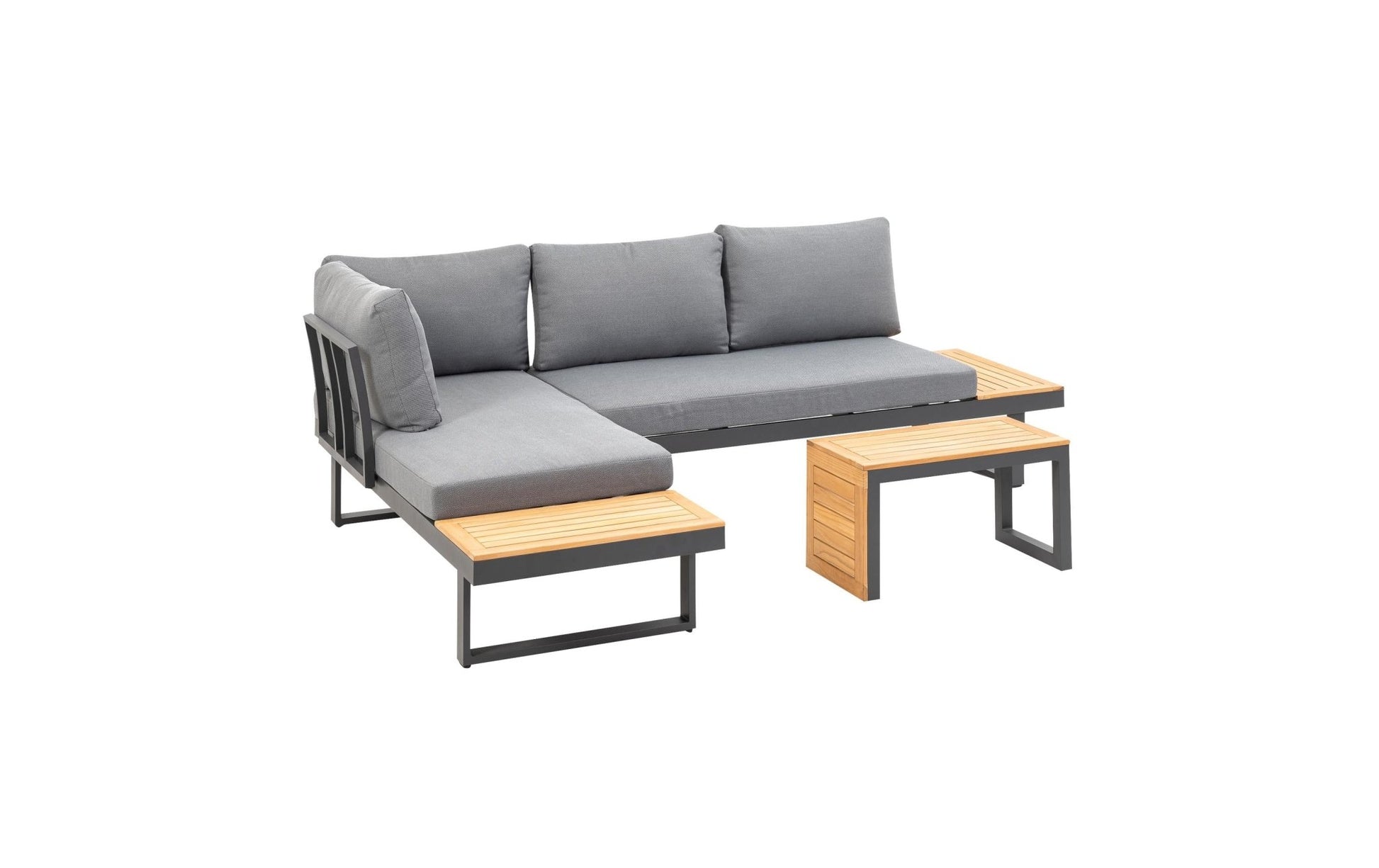Loungeset Ascona, Anthrazit, 4 Sitzplätze - MEGART