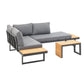 Loungeset Ascona, Anthrazit, 4 Sitzplätze - MEGART