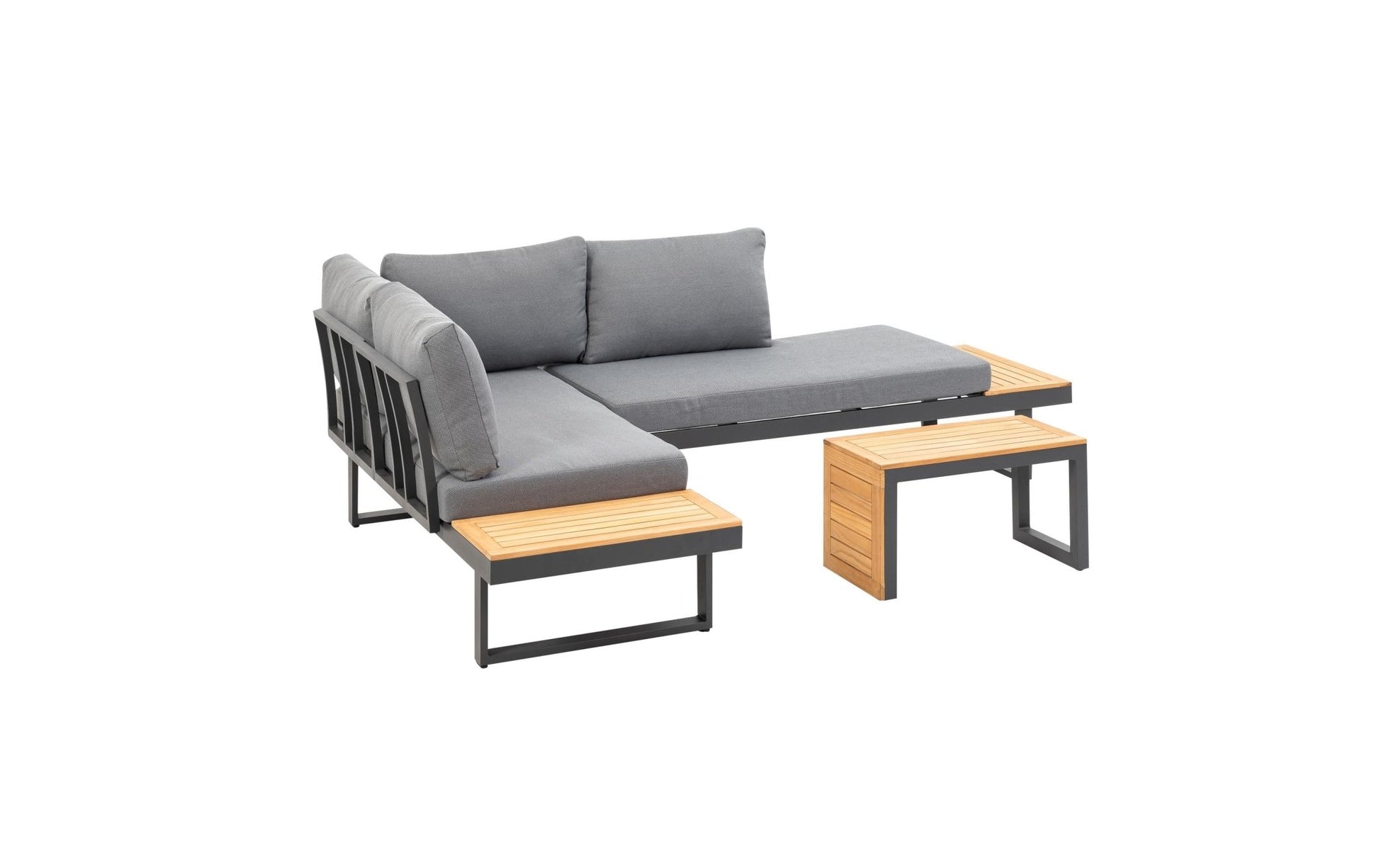 Loungeset Ascona, Anthrazit, 4 Sitzplätze - MEGART