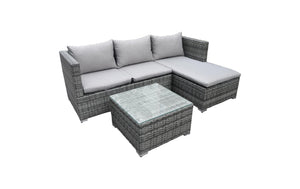 Loungeset Brissago, Grau, 4 Sitzplätze - MEGART