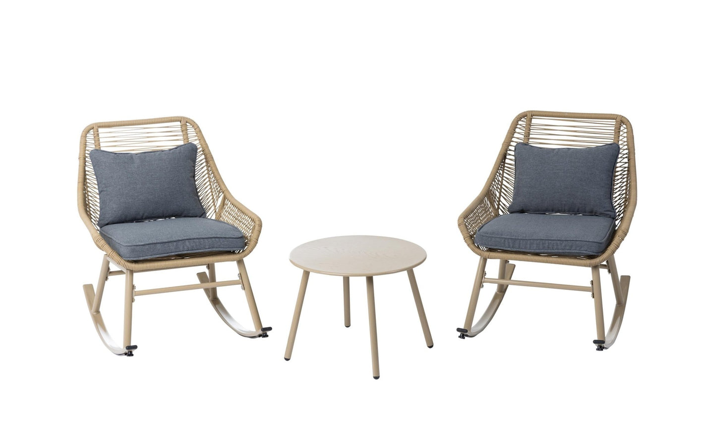 Loungeset Minusio, Beige/Grau, 2 Sitzplätze - MEGART