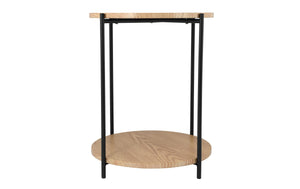 Tavolino Ø 40 cm, marrone/nero 40x40x50 cm