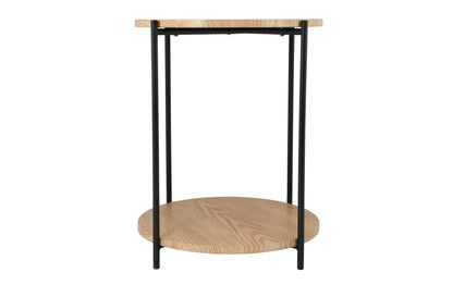 Beistelltisch Ø 40 cm, Braun/Schwarz 40x40x50cm