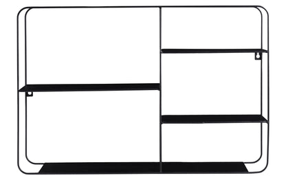 Wandregal 57 x 40 x 10 cm, Schwarz