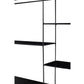 Wandregal 57 x 40 x 10 cm, Schwarz