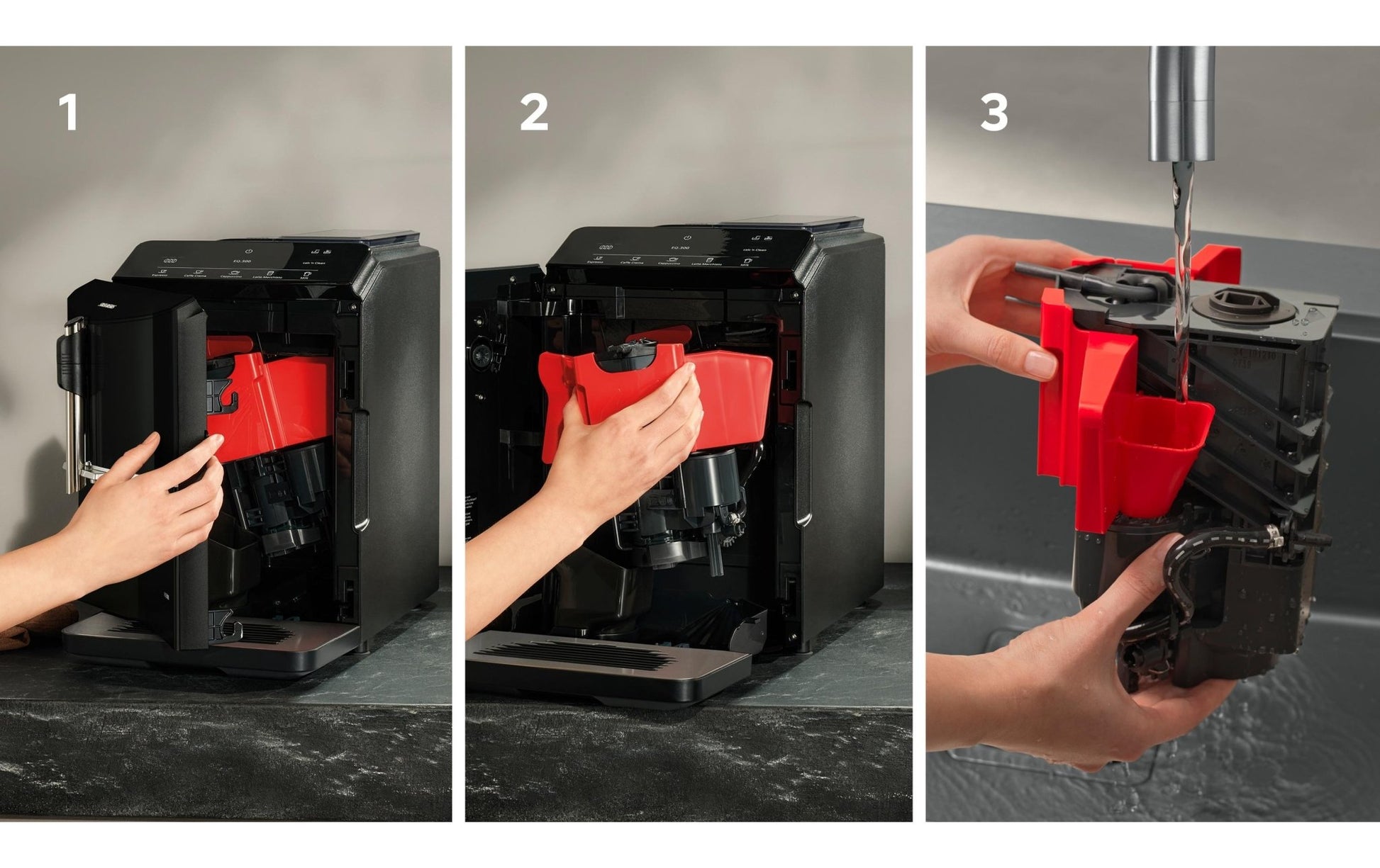 Kaffeevollautomat EQ300 Klavierlack schwarz TF301E19 - MEGART