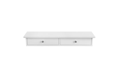 Wandregal mit 2 Schubladen Weiss - MEGART