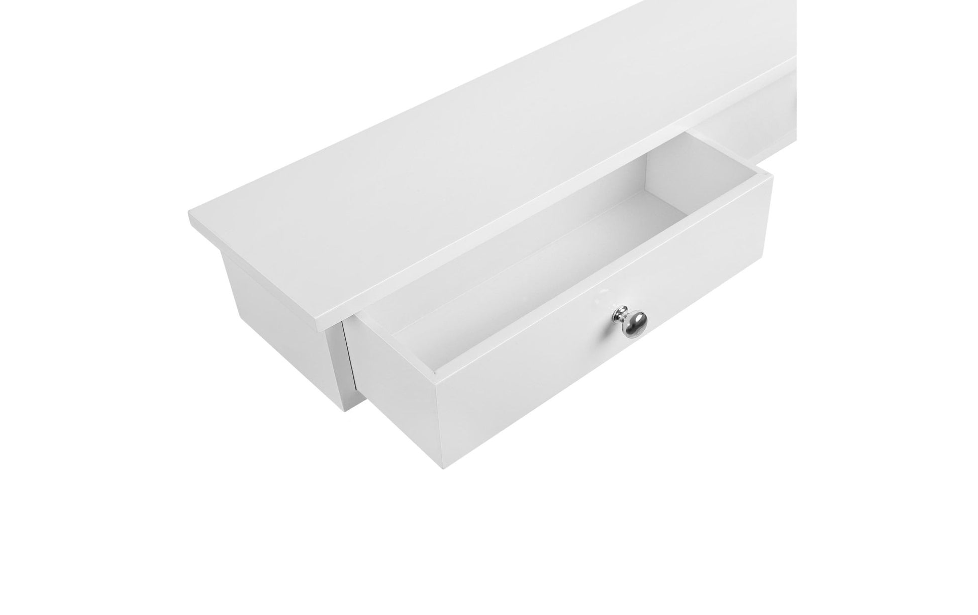 Wandregal mit 2 Schubladen Weiss - MEGART
