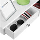 Wandregal mit 2 Schubladen Weiss - MEGART