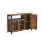 Sideboard mit 3 Türen 110 x 75 cm, Braun/Schwarz - MEGART