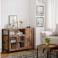 Sideboard mit 3 Türen 110 x 75 cm, Braun/Schwarz - MEGART