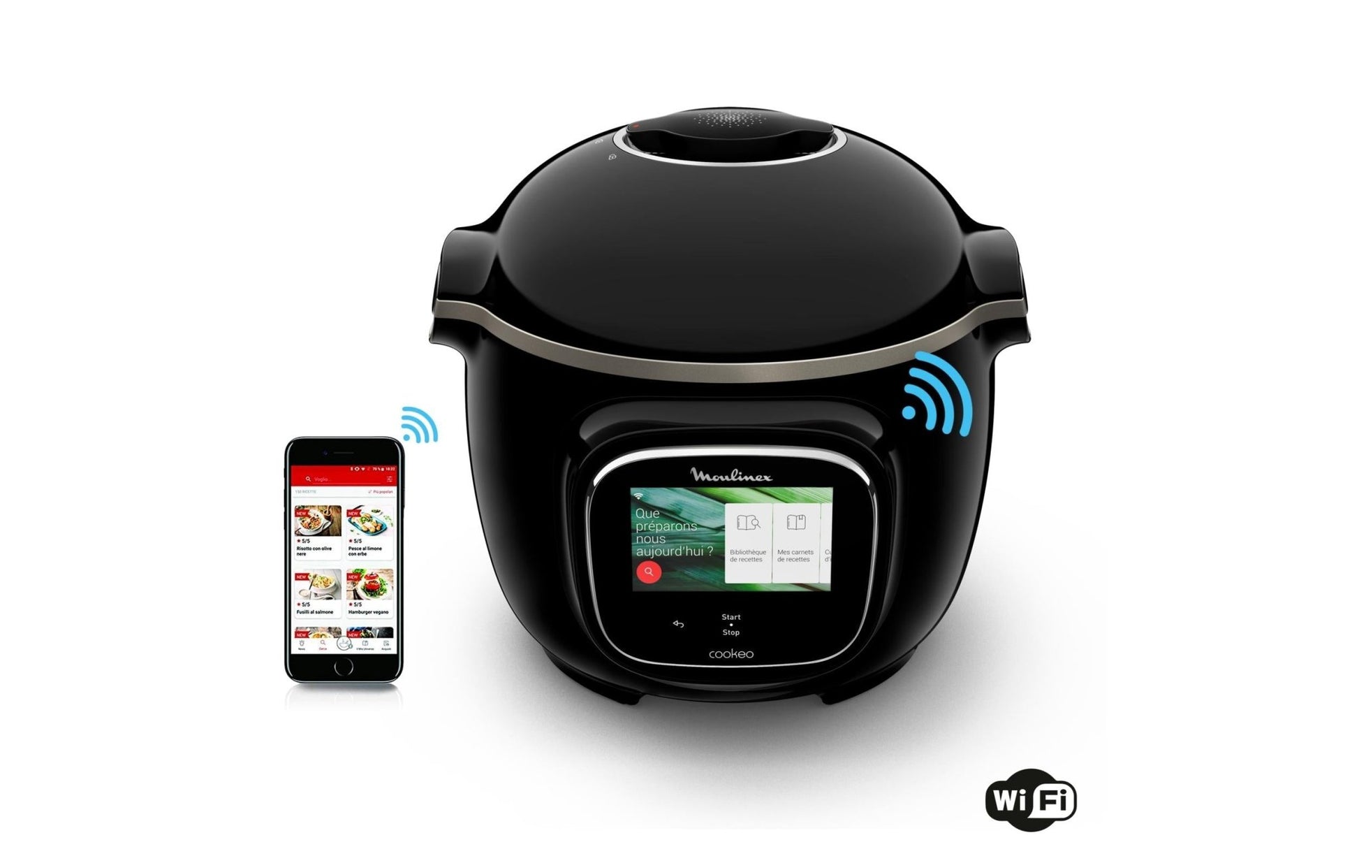 Küchenmaschine Cookeo Touch CE9028CH Schwarz - MEGART