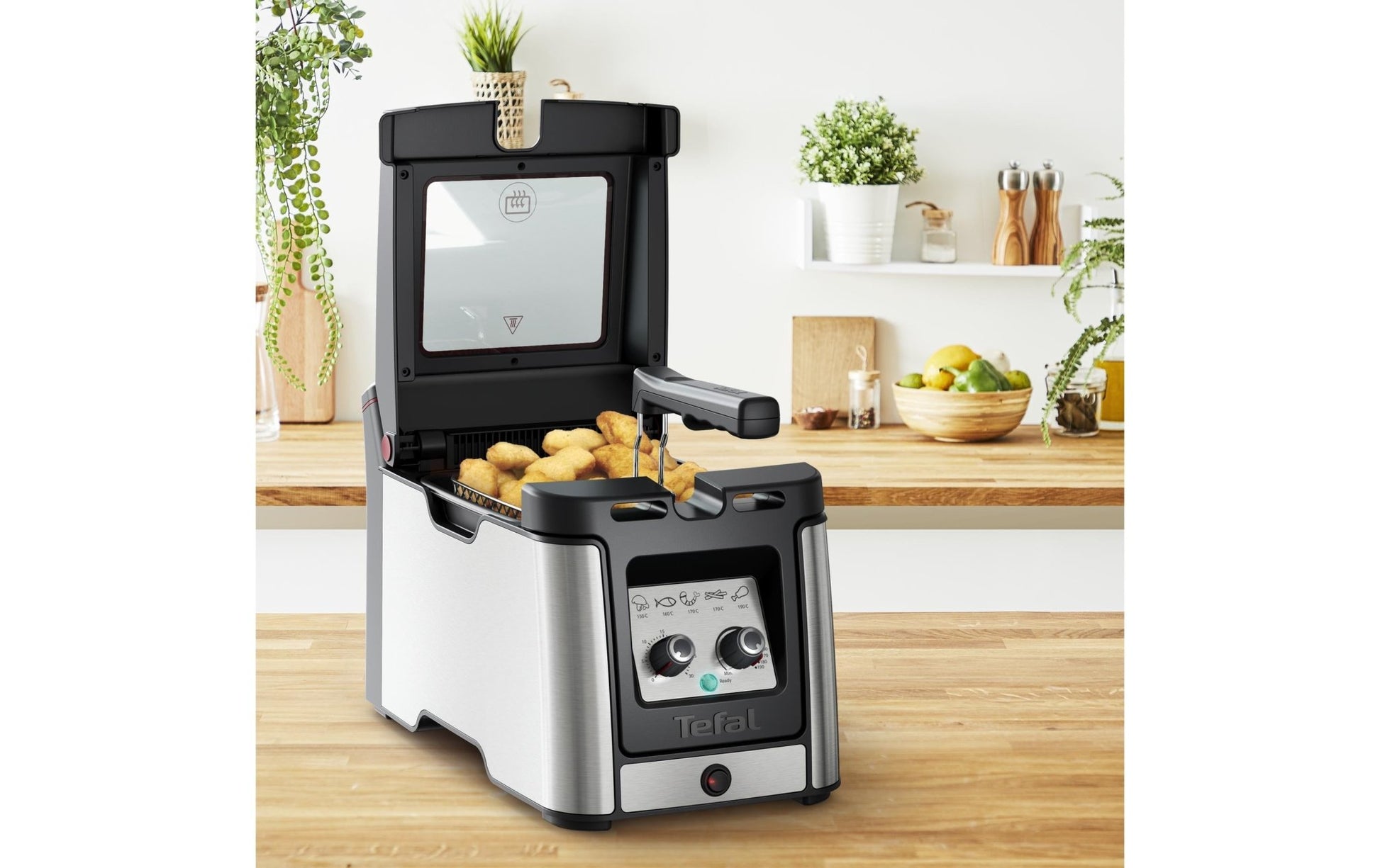 Fritteuse Clear Duo FR600DCH 1.2 kg, Schwarz/Silber - MEGART
