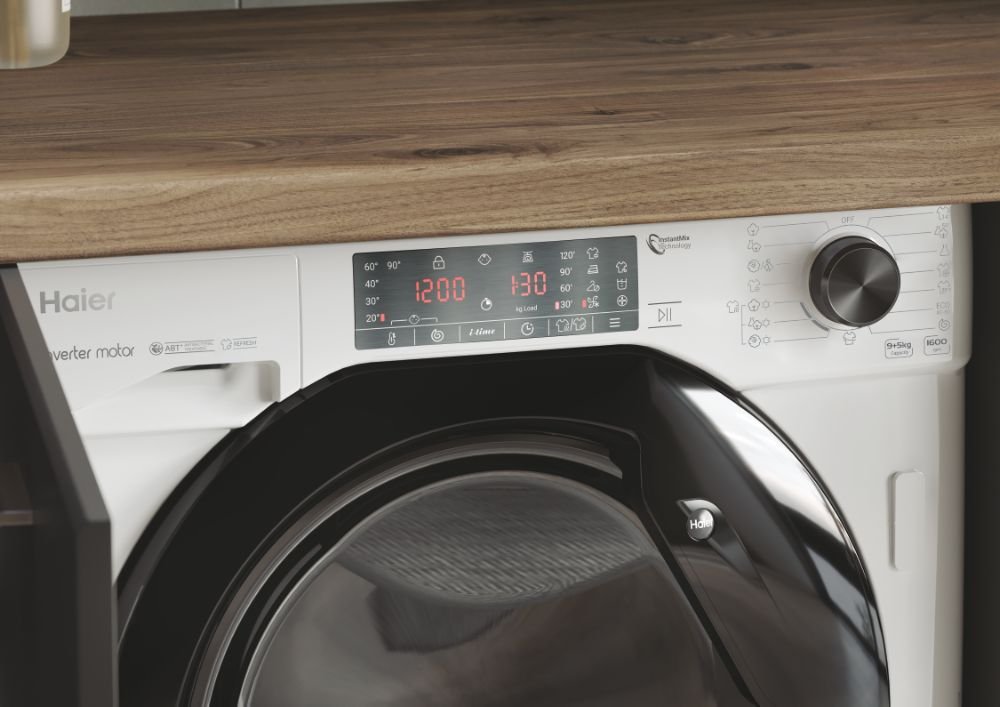 Haier HWDQ90B416FWB Waschtrockner 9/5 kg (Waschen/Trocknen) - MEGART